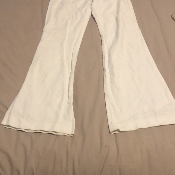 French connection wide leg white linen pants - 4 - Picture 3 of 7